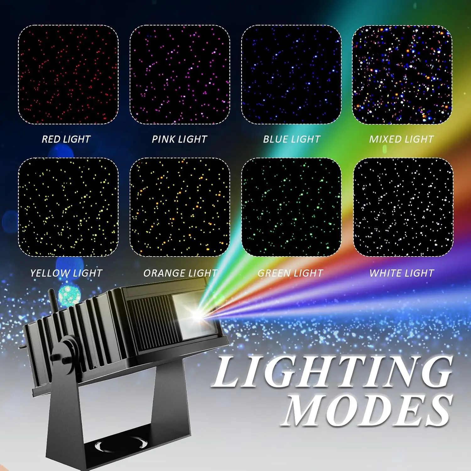 Outdoor Laser Lights Projector Moving Firefly Effects 7 Color RGB Christmas Lights App Remote Control IP65 Waterproof Landscape