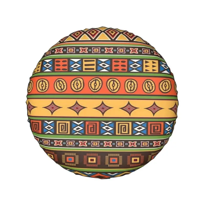 African Kitenge Ankara Print Spare Tire Cover for Toyota RAV4 Prado Africa Ethnic Art 4WD 4x4 Trailer Car 14