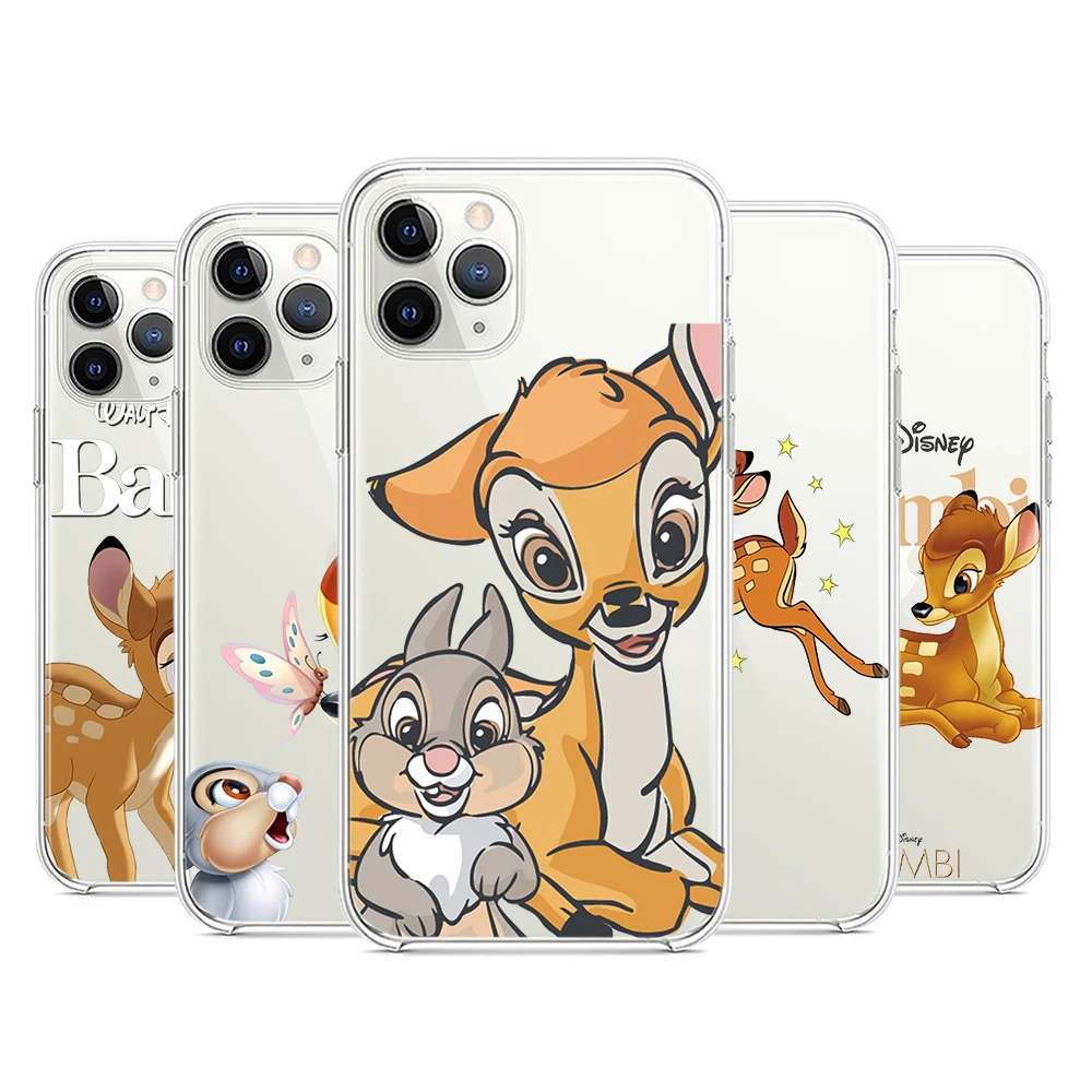 Bambi Thumper Disney For Apple iPhone 15 14 13 12 11 Pro Max Mini XS X XR 7 8 6 Plus 5S Silicone Transparent Phone Case