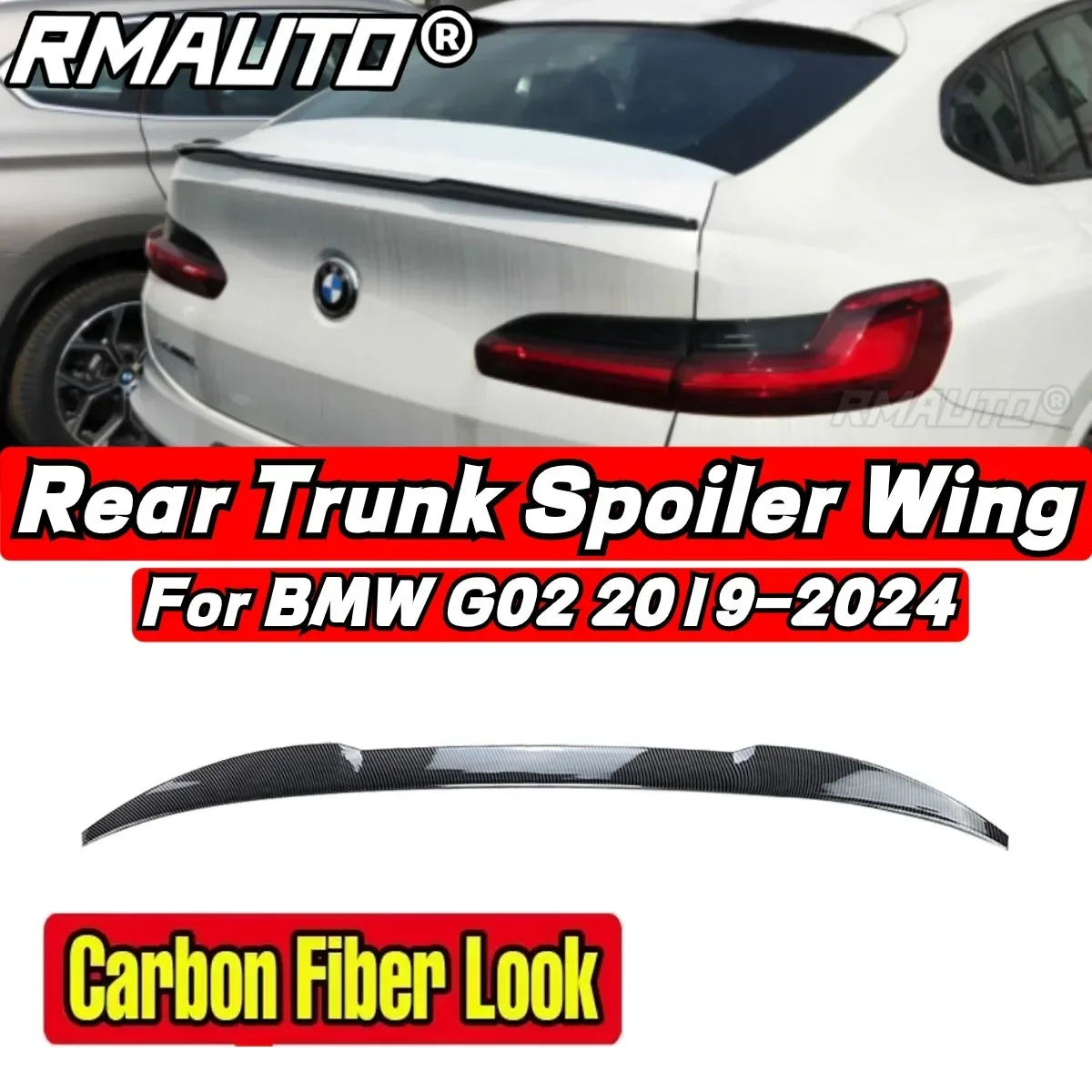 BMW G02 Car Rear Trunk Spoiler Exterior Part Car Rear Wing For BMW X4 G02 X4 M 2019 2020 2021 2022 2023 2024 Modification Part