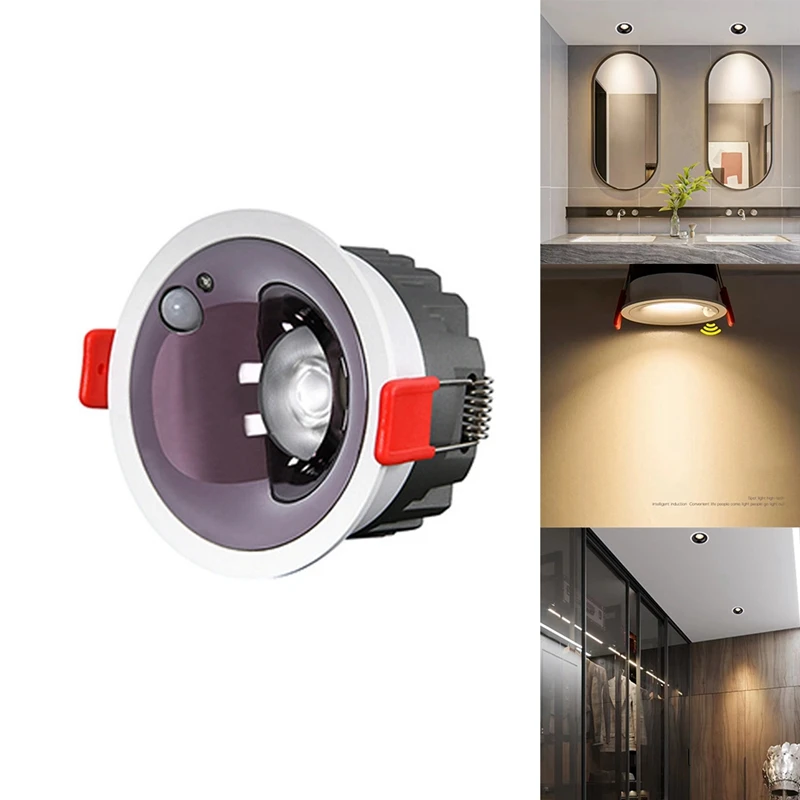 Anti-Glare Led Induction Spotlight Narrow Embedded Ultra-Thin 9W Led Downlight For Dining Office Bedroom Lighting