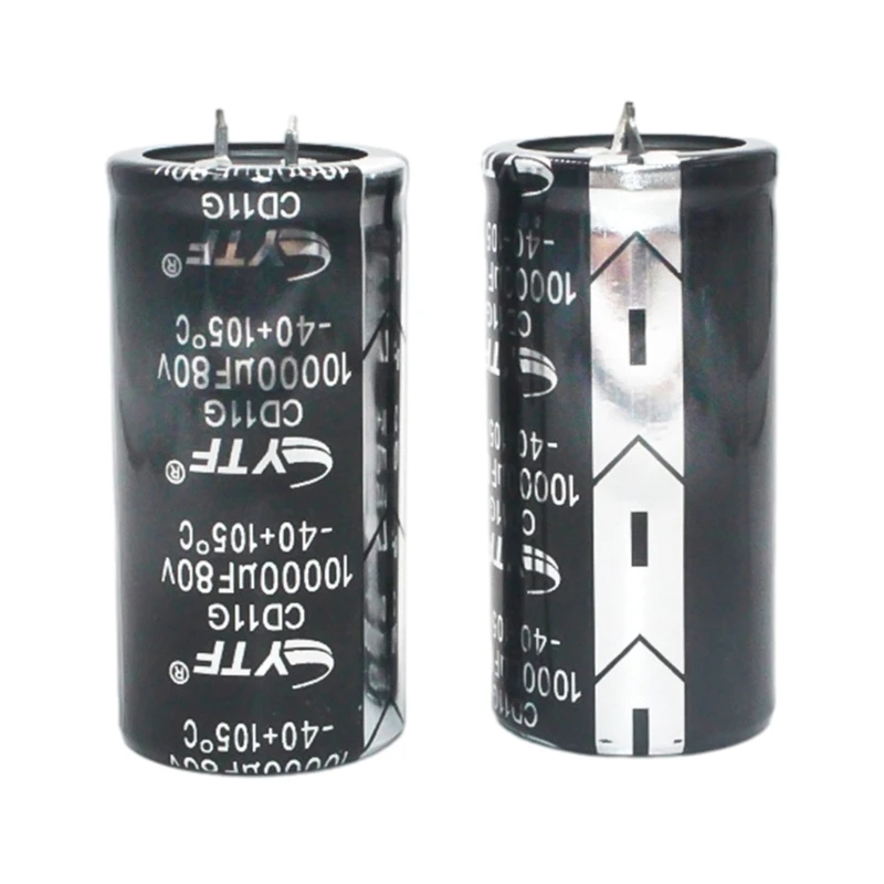 20CB 80V10000UF Black Aluminum Electrolytic Capacitor Suitable for Power Supply