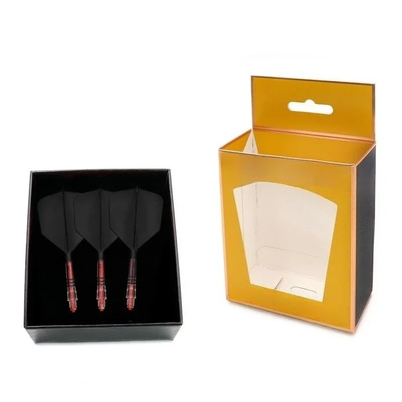 Embedded colored carbon fiber rod reinforced integrated three-color generous dart wing 3 packs