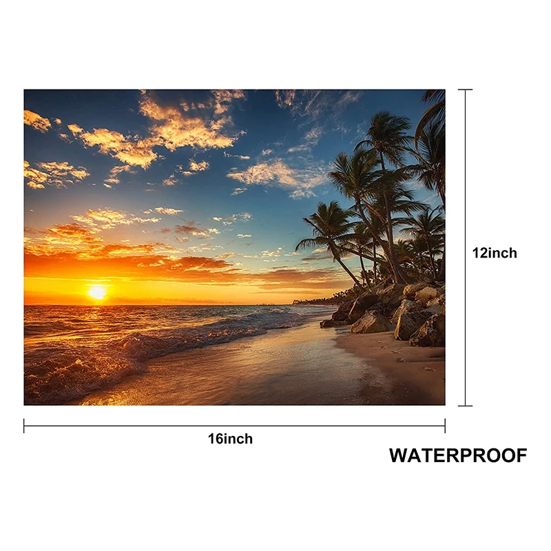 Paint With Diamond Embroidery "Seascape" Diamond Painting Full Round Picture Of Rhinestone Home Decor