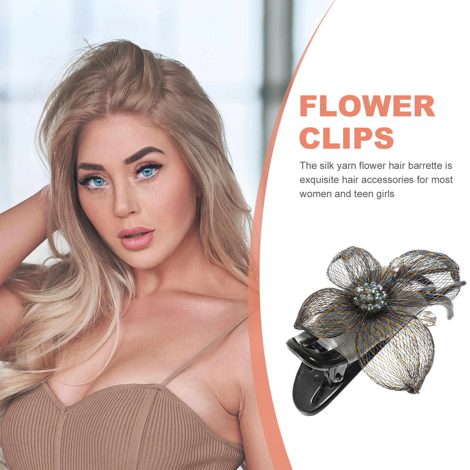 

Copper Wire Hairpin Grip Styling Barrette Clips for Makeup Dense Women Barrettes Plastic Thick