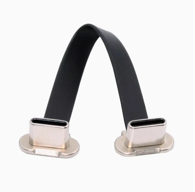 10 Uds adaptador tipo C Cable adaptador macho a macho PD 65W FPC carga rápida para teléfono tableta portátiles 7CM