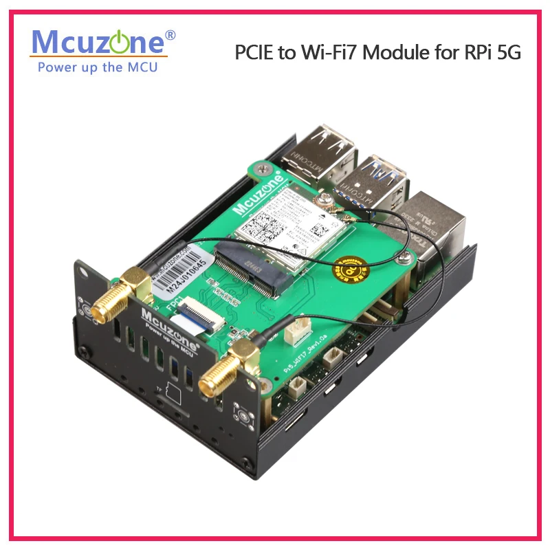 Imagem -06 - Raspberry pi Pcie para Módulo M.2 Wifi7 Be200ax210ax200 Suporte Google Tpuwif6e Modelo: Mpw7