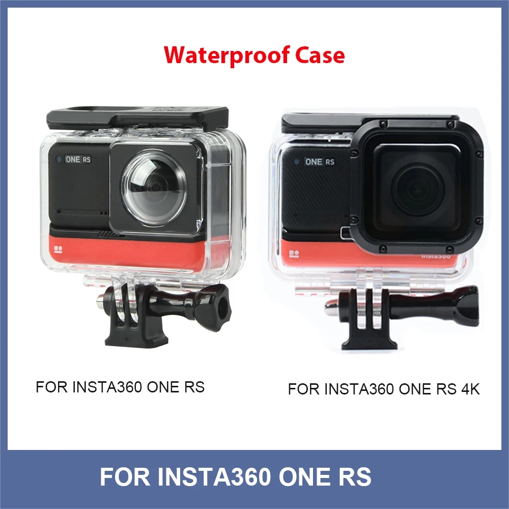 

60M Camera Housing Case Waterproof Case Lens Cover Protector for Insta360 ONE RS/RS 4K Underwater Diving Case Camera Accessories