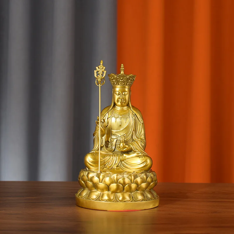 Copper Three Sacred Buddha Statue Buddhist Buddha Statue Office Home Decor Gift for Desk Ornament