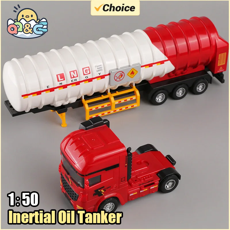 1/50 Trägheitsöl Tanker Spielzeug Transport Technik Fahrzeug Trägheit Druckguss Auto Modell Kinderspielzeug für Kinder Jungen Geschenke