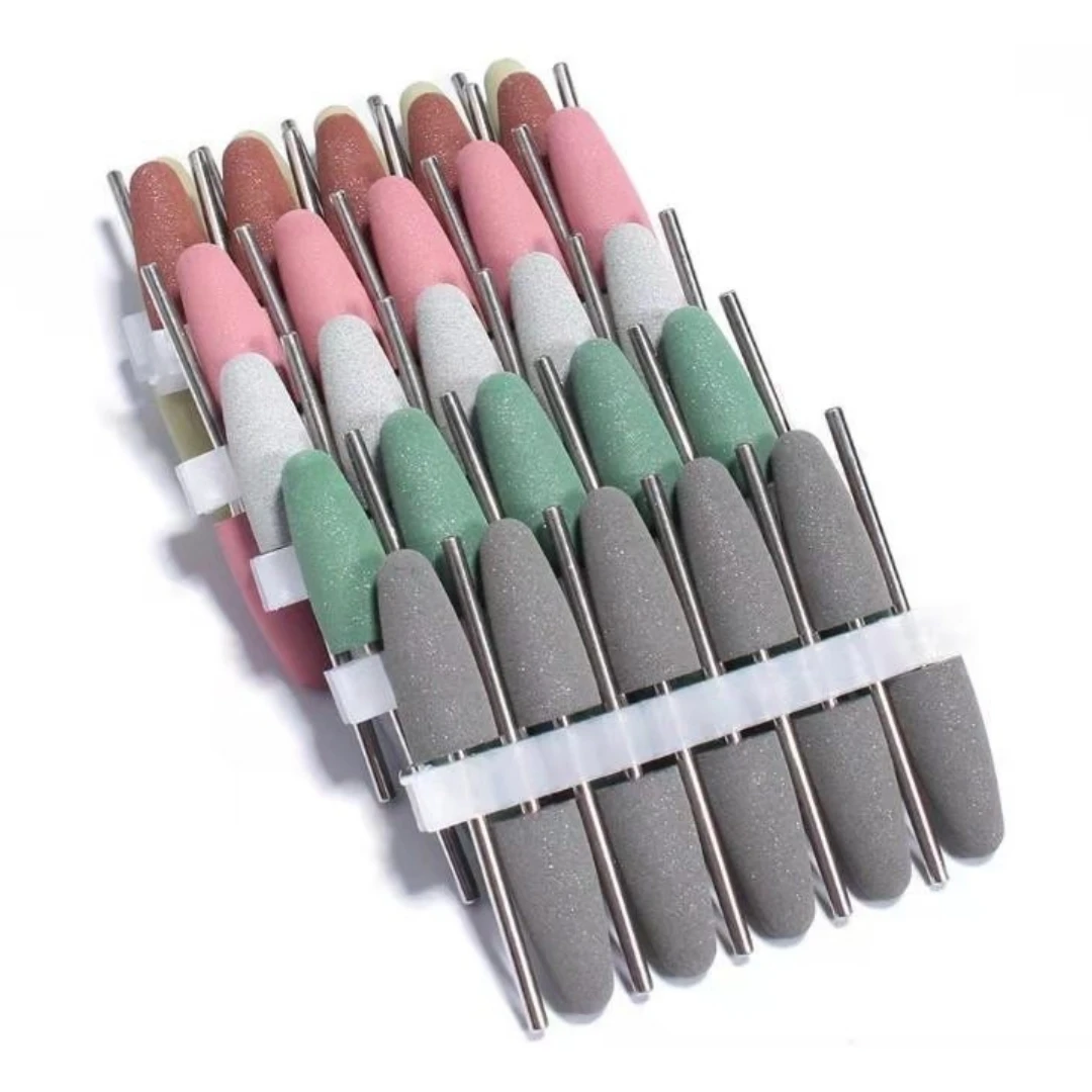 10 قطعة/المجموعة السيليكون مسمار تلميع مثقاب الخشب غرامة إزالة الجلد الميت الروسي مانيكير المعالجة المسبقة سيليكون المطاط رأس مطحنة #5