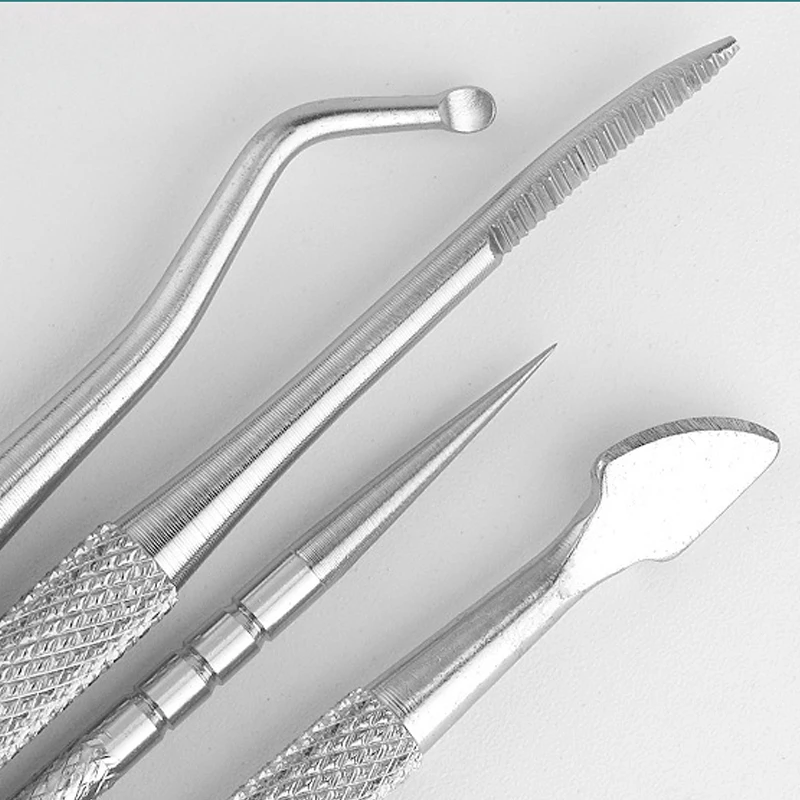 4/6/7 قطعة المهنية الفولاذ المقاوم للصدأ باديكير عدة المزدوج رئيس الكالس مزيل/جهاز انتهازي للبشرة للمنزل سبا وصالون استخدام العناية بالقدم