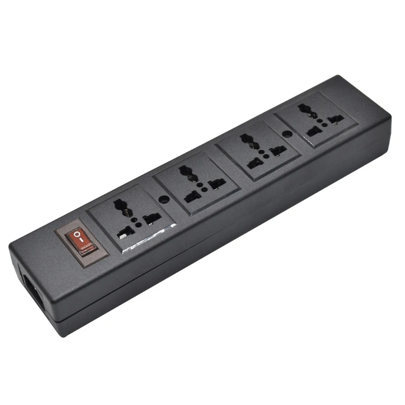 Universal Socket PDU Power Strip 4 Ways Outlet Power Strip with Switch LED Indicator C14 universal interface EU UK US AU Plug