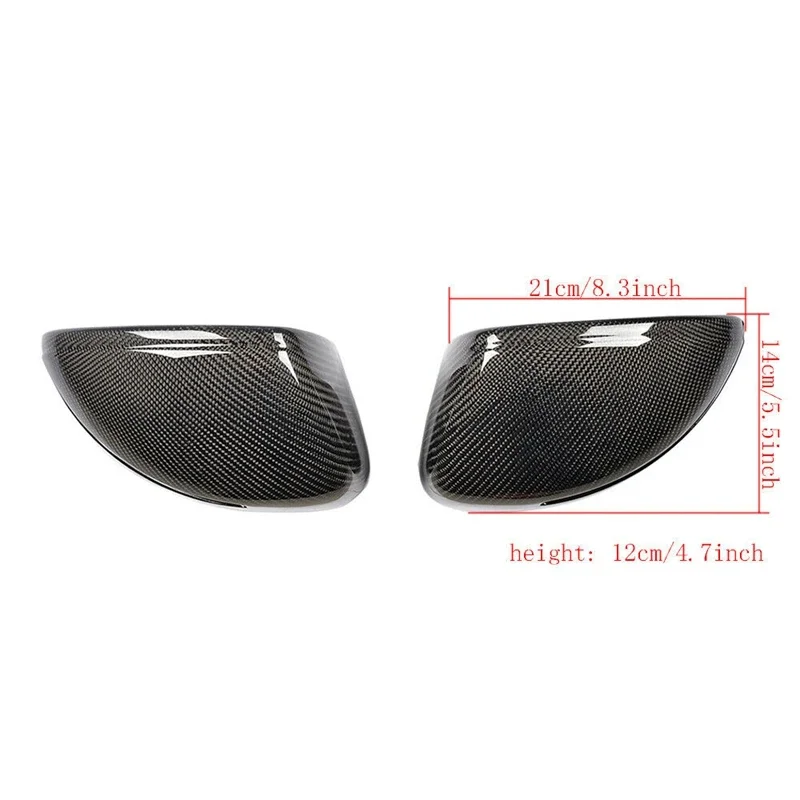 For TT TTS 2008-2014 For Audi R8 2007-2011 Real Carbon Fiber Car Rearview Side Mirror Covers Cap parts accessories