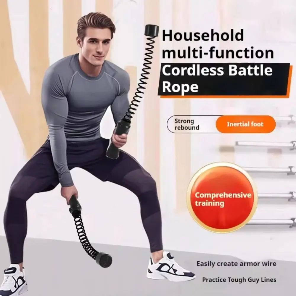 

Replacement Spring Gym Battle Rope Rebound Stainless Steel Cordless Battle Rope Multifunction Non Slip Arm Strength Rope