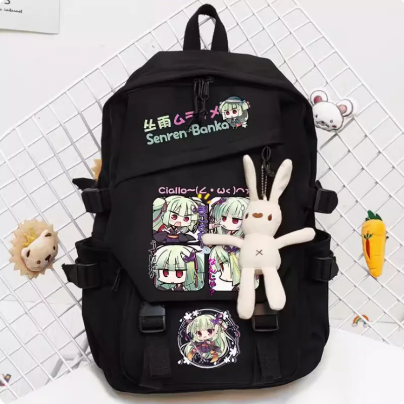 Mochila escolar de Anime Senren Banka, bolso de hombro de alta capacidad, Cosplay, regalo de viaje para estudiantes y adolescentes, B788