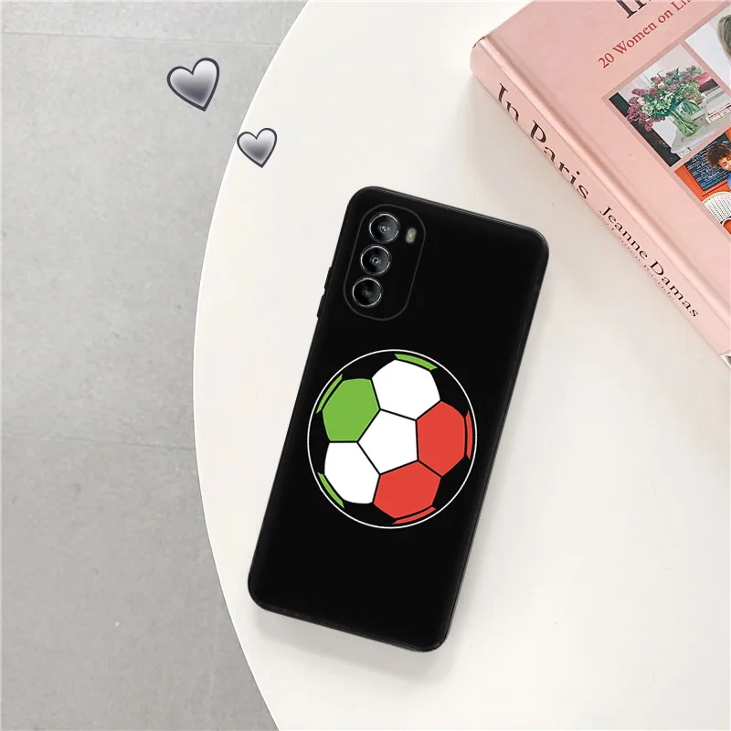 Silicone Black Phone Case for Moto G72 G53 G73 G9 G50 G51 G60 G71 G22 G32 G52 Focus Football Final Goal Edge 30 20 40 Pro Cover