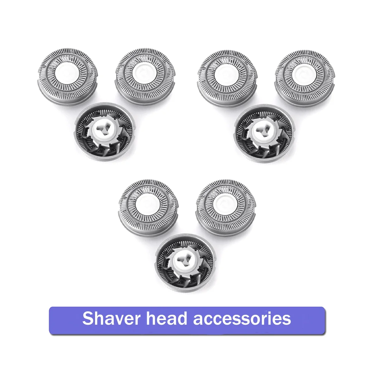 9 PCS Electric Blade for FR8 Shaving Shaver Head Double Ring Blade Replacement Accessories