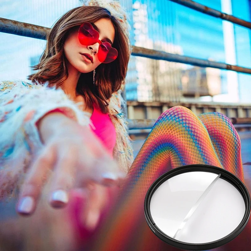 77mm Split Diopter Filter Rotating K9 Optical Glass Prism FX Lens Bokeh Effect for DSLR Mirrorless Camera Creative Photography H
