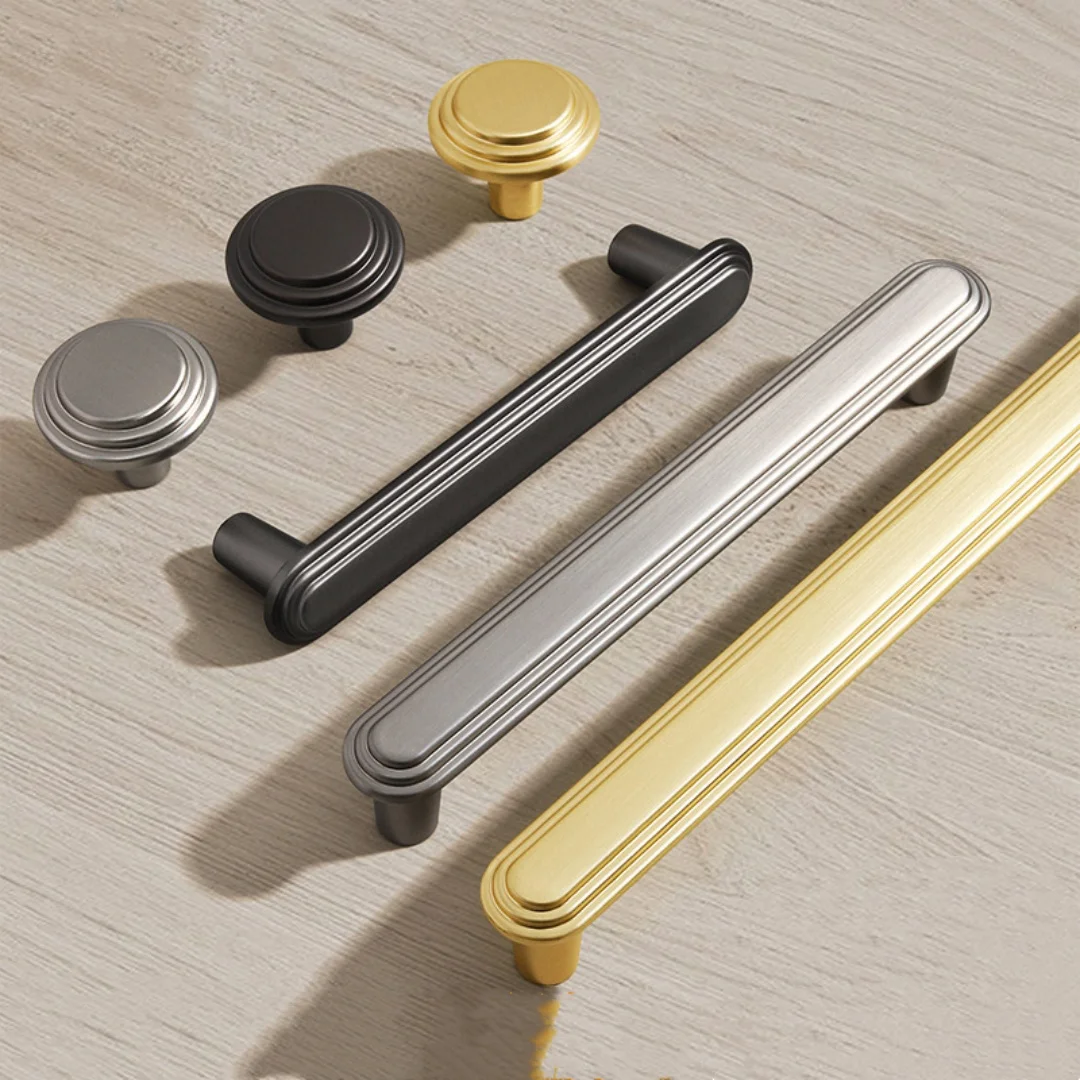 96 128 192mm Modern Simple Stain Nickel Stain Gold Wardrobe Cupboard Kitchen Cabinet Drawer Shoe Cabinet Dresser Knob Handle