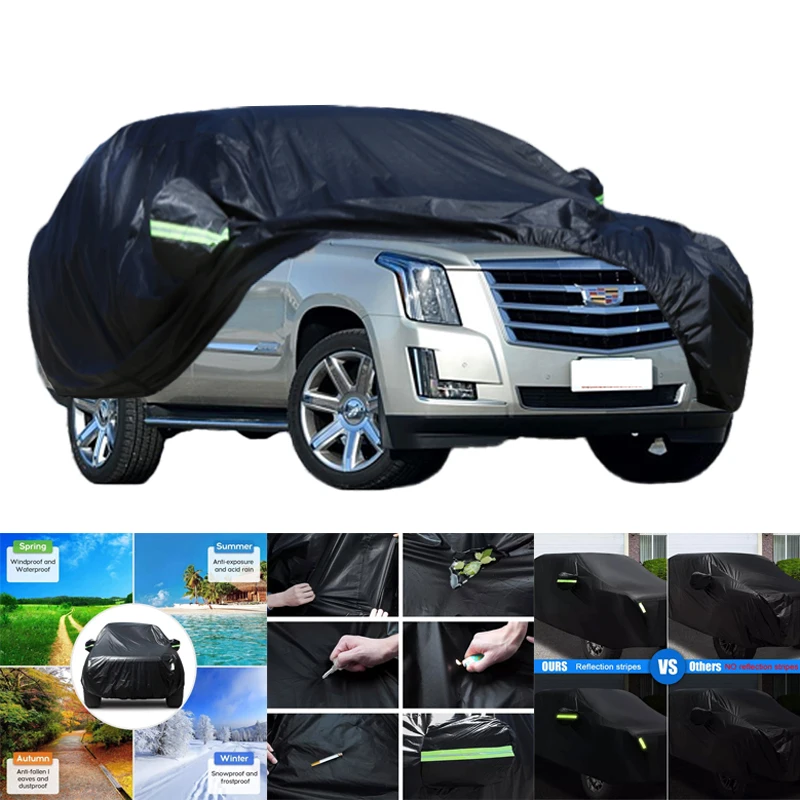

For Cadillac Escalade All-Weather Car Covers 6-in-1 Waterproof Dustproof UV Proof Snowproof Scratch Resistant Protection