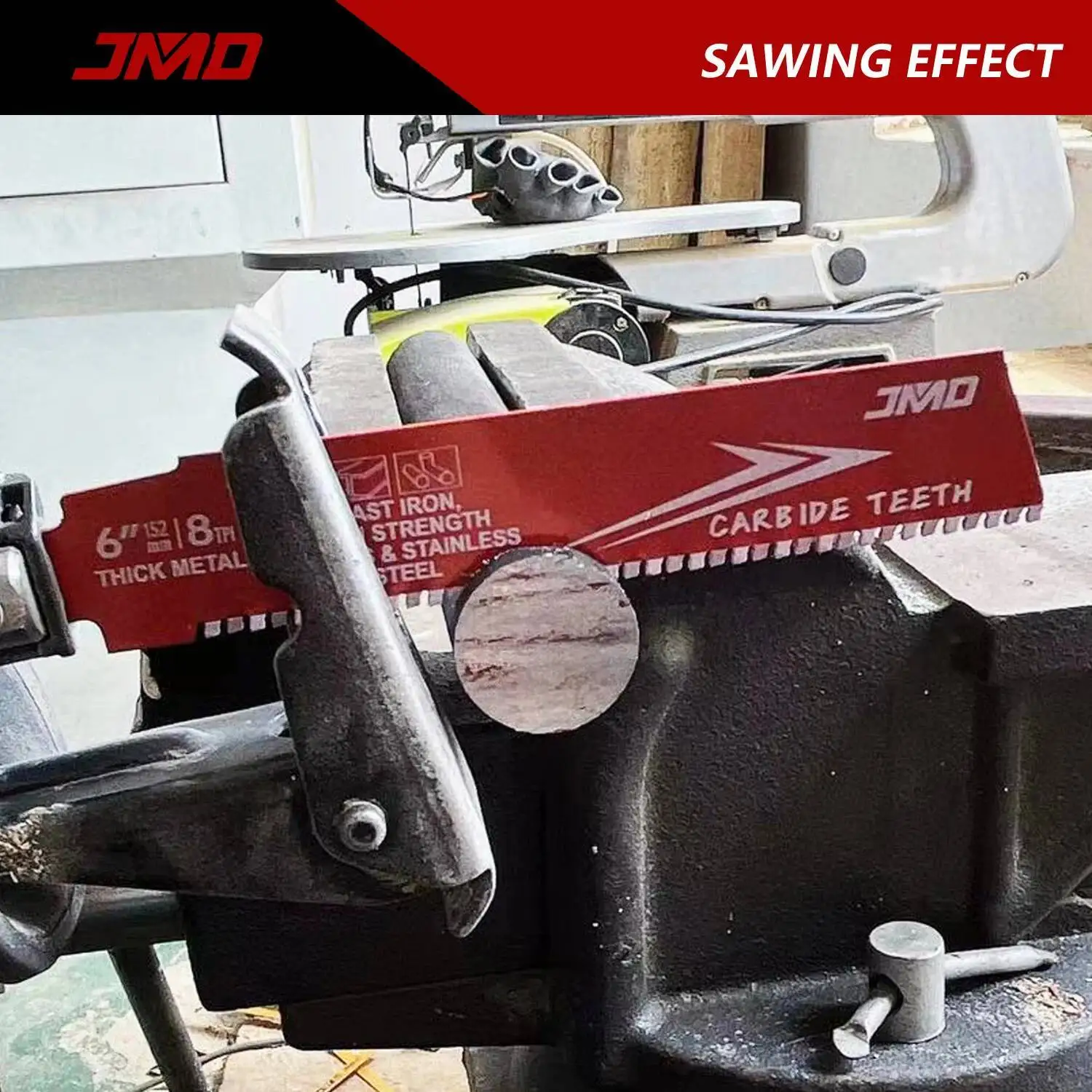 Lame per sega alternativa con punta in metallo duro da 3 pezzi da 6 pollici per legno con chiodi Seghetto da demolizione per taglio in lega metallica per seghe a batteria
