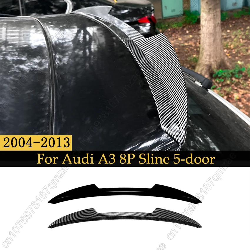 

Заднее крыло, верхние крылья, модифицированная декоративная часть для Audi A3 8P Sline, 5-дверный 2004-2013, комплект хвостового крыла с фиксированным ветровым спойлером