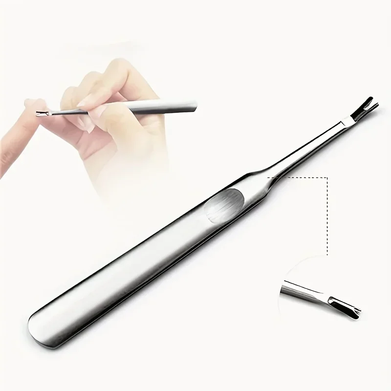 Cuticle Remover Dead Skin Pusher Surgical Grade Stainless Steel Nail Art Manicure Tools Scraper Nail Cleaner Trimmer