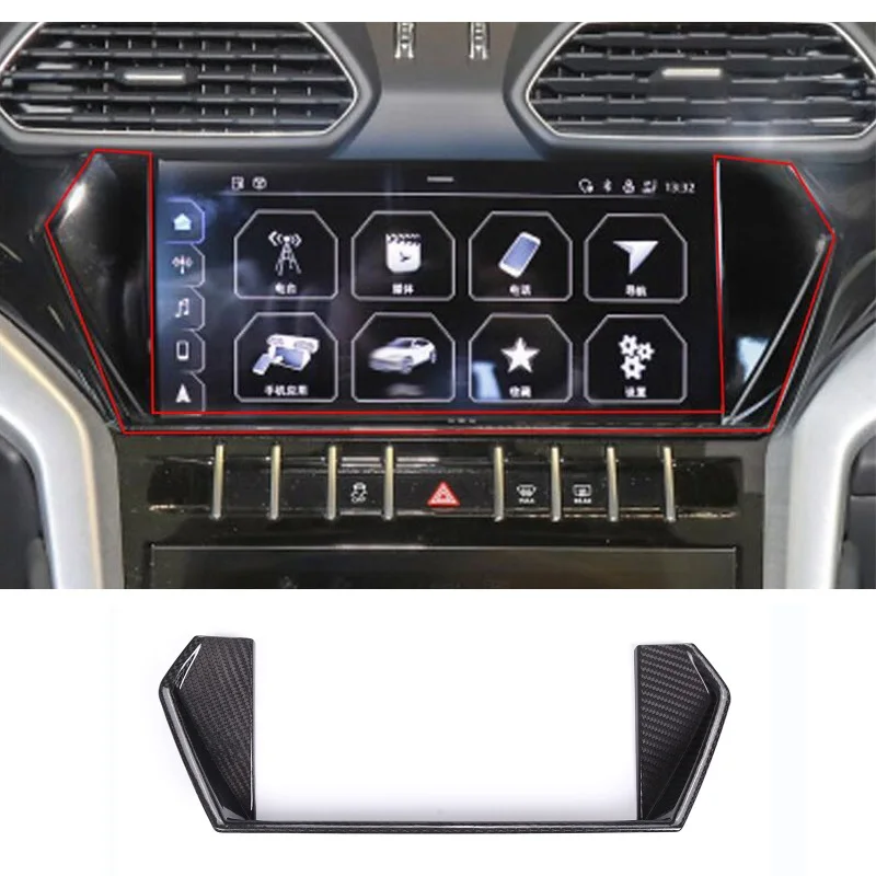 

Real Carbon Fiber Car Central Control GPS Navigation Screen Decorative Protection Car Accessories For Lamborghini URUS 2018-2021