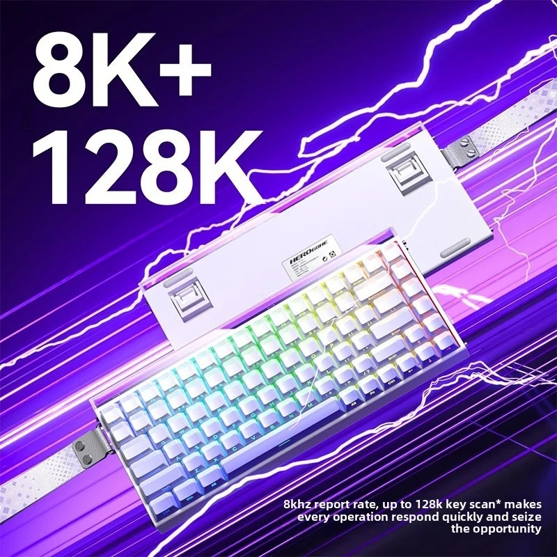 AULA HERO84 Wired 84 Keys Magnetic Switch Mechanical Gaming Keyboard RGB Carbon Fiber High Performance PC USB Esports Keyboards