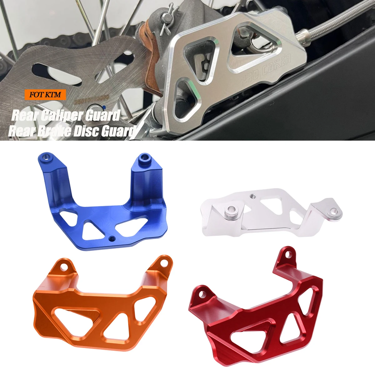 

Rear Caliper Guard Rear Brake Disc CNC Guard Protector Cover For KTM EXC EXCF SX SXF XC XCW For Husqvarna TE FE FC TC 150-530cc