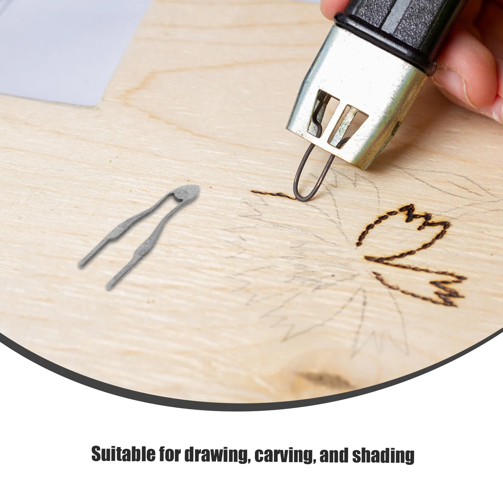 

3Pcs Pyrography Nibs Professional Wood Burning Tool Quick Heating Wire Tips for Crafts Detail Shading Set Pyrography Tool Nibs