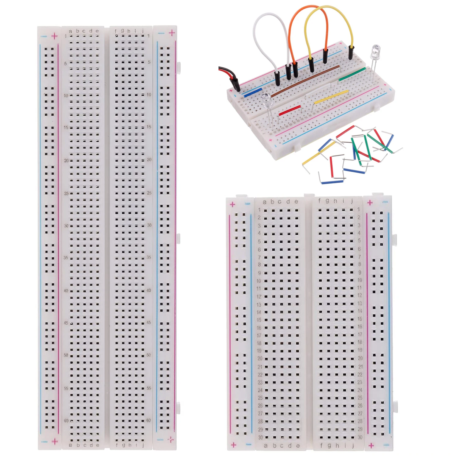 2Pcs Breadboards Kit 1Pcs 830 Punt 1Pcs 400 Punt Soldeerloze Breadboards Voor Proto Shield Distributie Aansluiten Blok