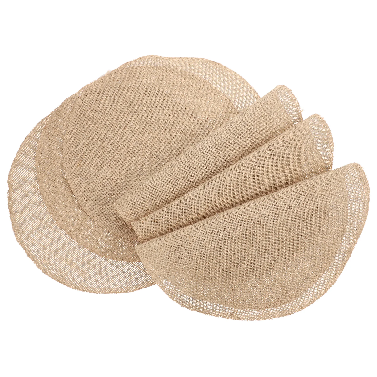 

6Pcs Jute Placemats Round Farmhouse Style Coaster Heat Resistant Table Pad for Dining Table Decor Kitchen Coffee Bar Rustic Home
