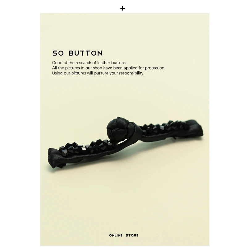 

Artisan TUDIO Double-Sided Nylon Beaded Button for And Jaet Decoration Pearl Strung Button Coat Fastener