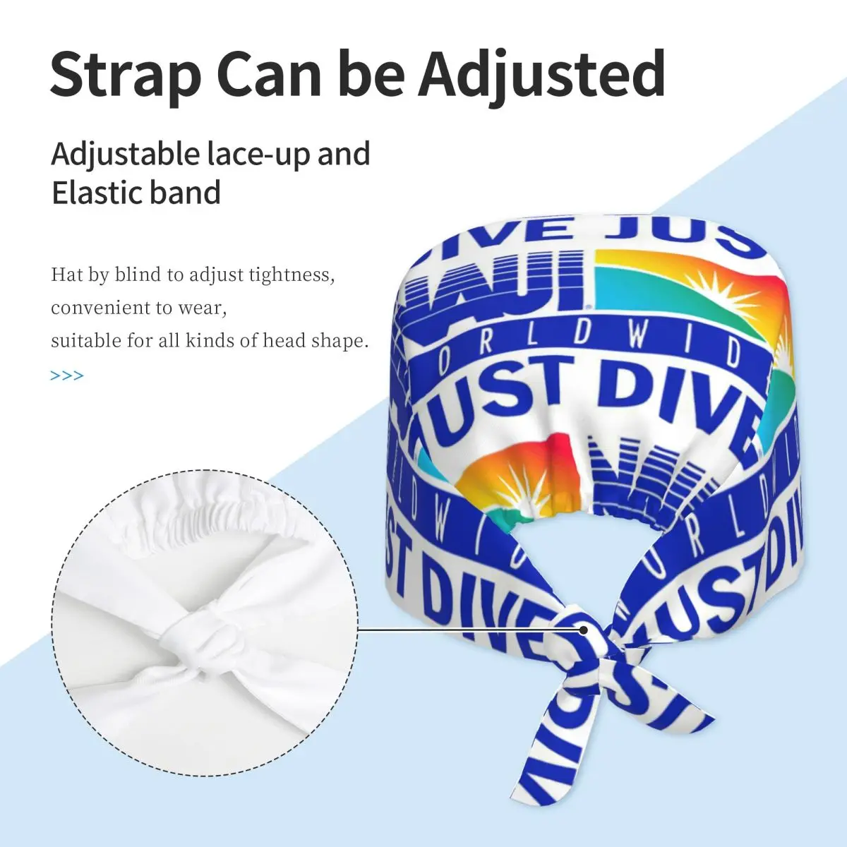 NAUI La Difinition Di Immersione Scrub Cappello Dottore Lavoro Berretto Chirurgico Uomo Donna Berretti Infermieristici Regolabili per Dentista