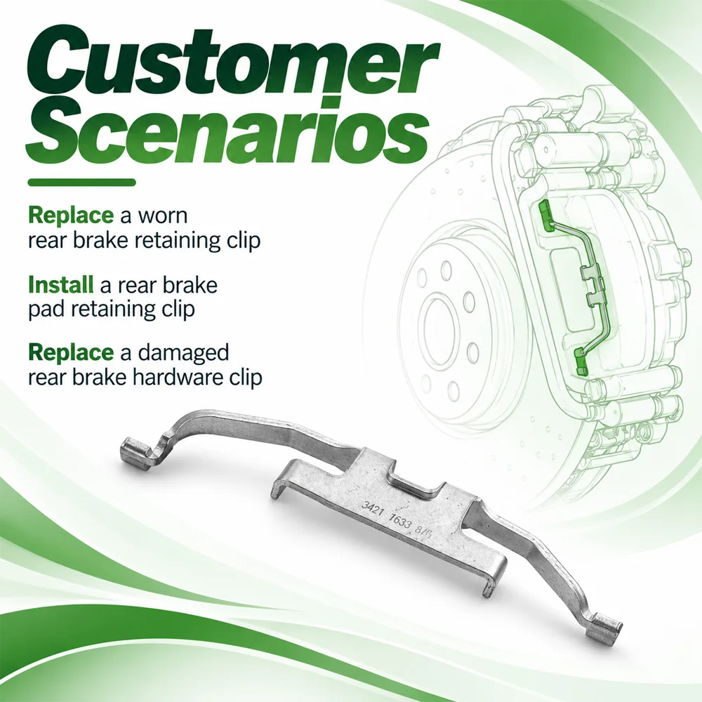 Car Rear Brake Pad Anti-Spring Clip 34216753675 For BMW E46 E65 E66 330i 745i 745Li X3 2.5i 3.0i