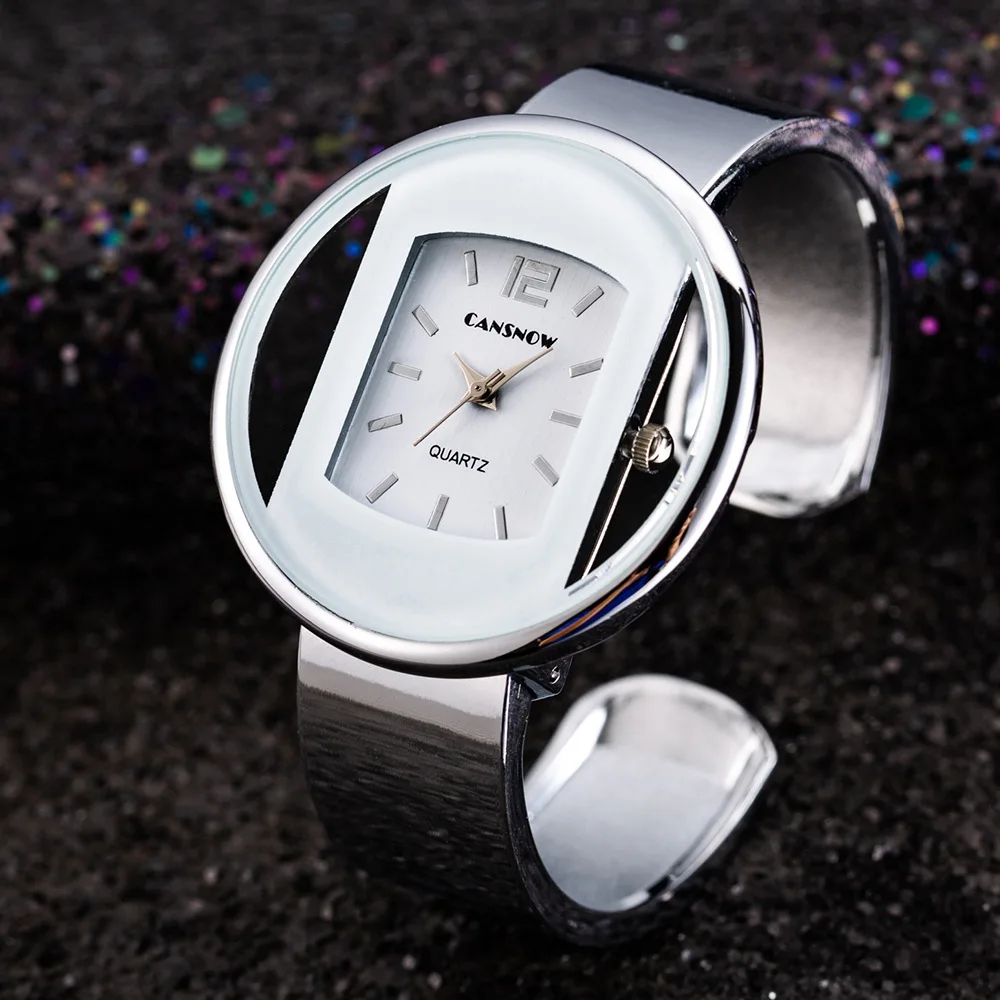 Fashion Women's Watch Gold Stainless Steel Bracelet Opening Korean Version Trendy Female Student  Quartz Wristwatches