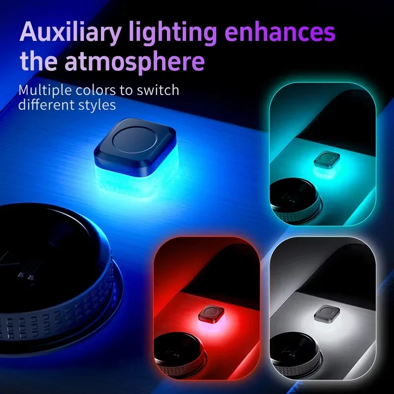 1개 자동차 USB LED 조명 무드 램프 플러그 앤 플레이 범용 LED 실내 분위기 조명 자동차 독서등 장식 데코 스트립