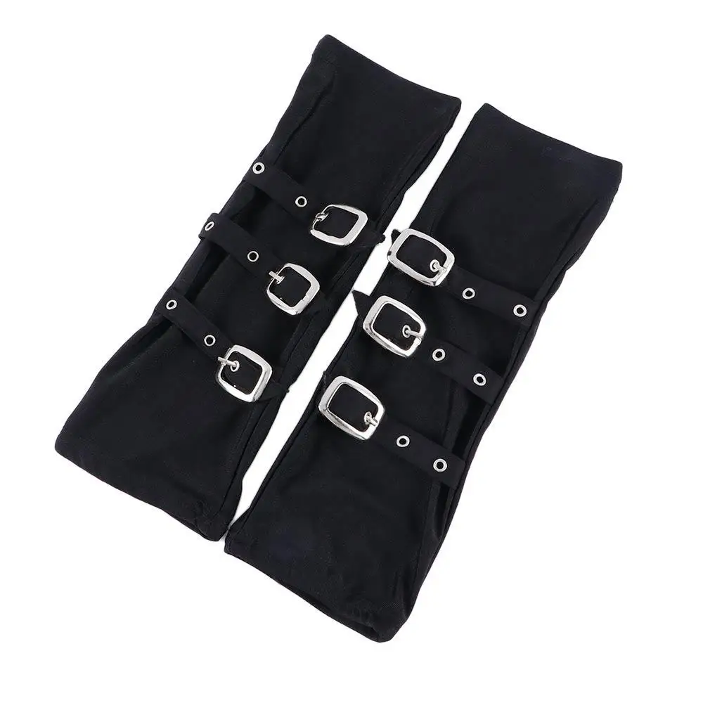 زوجين مثير فريد الشارع الشهير الإكسسوارات الحليب الحرير الهيب هوب الرجال حزام برشام الشرير معصمه نصف اصبع قفازات غطاء للذراع #3