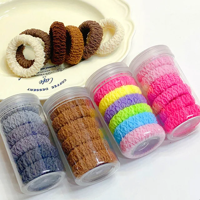 6 sztuk w pudełku, grube, wysoce elastyczne gumki do włosów dla kobiet i dziewcząt, do kucyka, scrunchie, gumki recepturki, akcesoria do włosów.