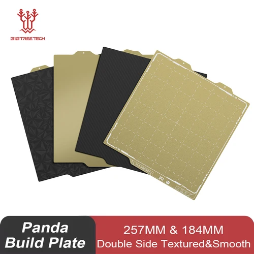 Placa de construcción BIGTREETECH Panda 256MM 180MM doble cara texturizada y suave PEI PET PEO para Bambu Lab P1P P1S X1 A1 impresora 3D HeatBed
