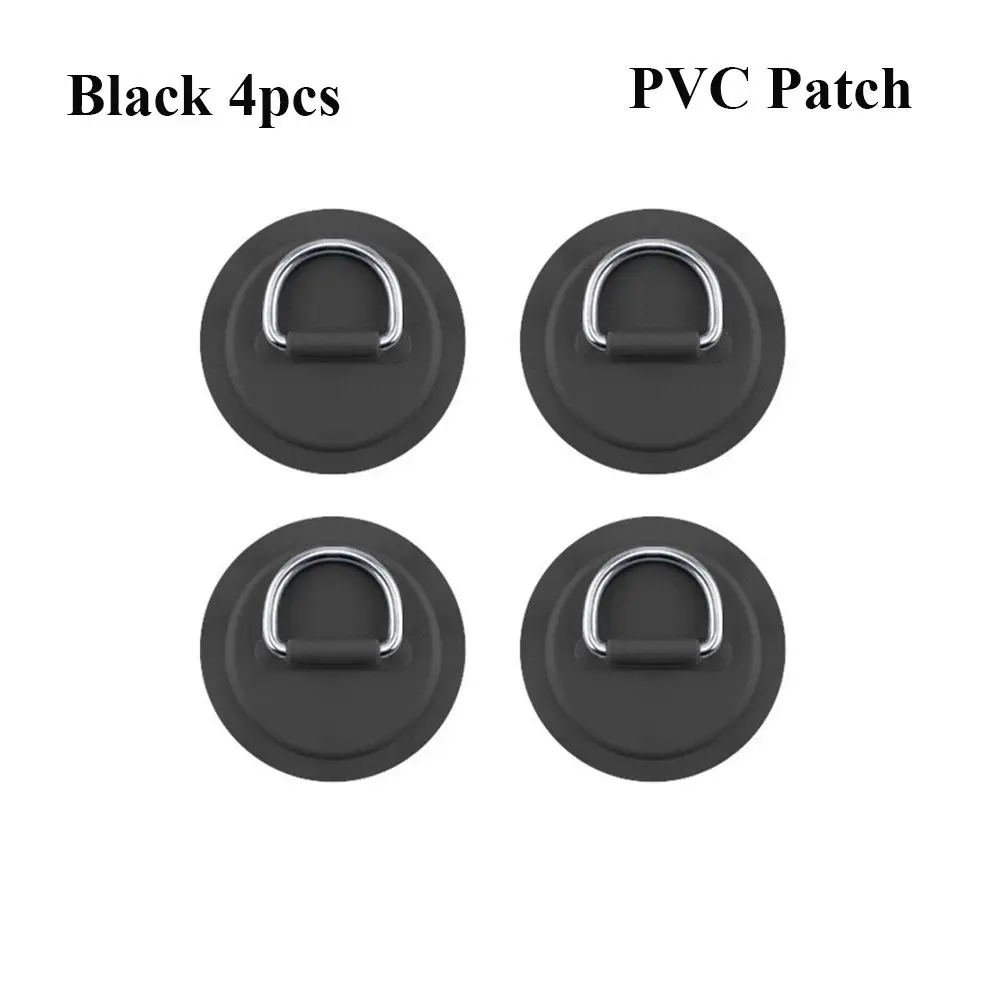 Accesorios para botes de remos, aparejo de cubierta de acero inoxidable, parche de PVC Sup, anillo en D, cuerda elástica, 1/4 Uds.