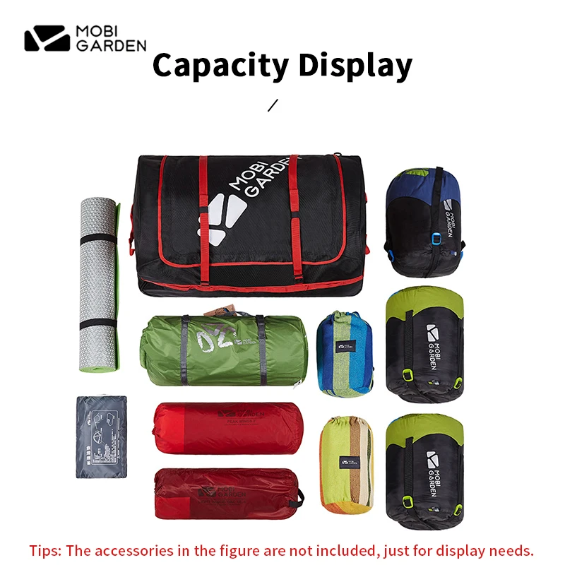 

MOBI GARDEN 80L/110L Pulley Bag Large Capacity Waterproof Folding Camping Storage Bag Multi Purpose Drag Bag For Outdoor Tourism