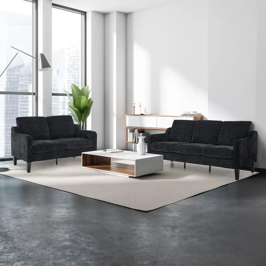 

Loveseat Sofa Set for Living Room, MidCentury Modern Couch and Love Seat Set,53 Loveseat71 Small Couch for Bedroom Sofa Furnitu