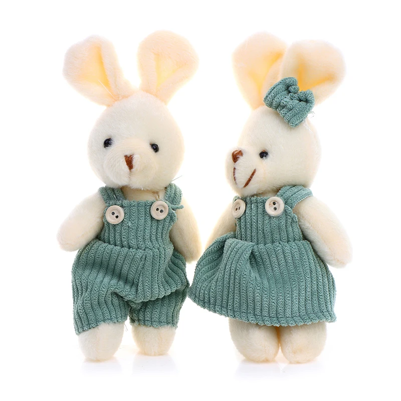 

Cute Couple Rabbit Plush Toy Cartoon Bunny Pendant Soft Stuffed Doll Keychain Car Key Ring Backpack Bag Decor Kid Gift