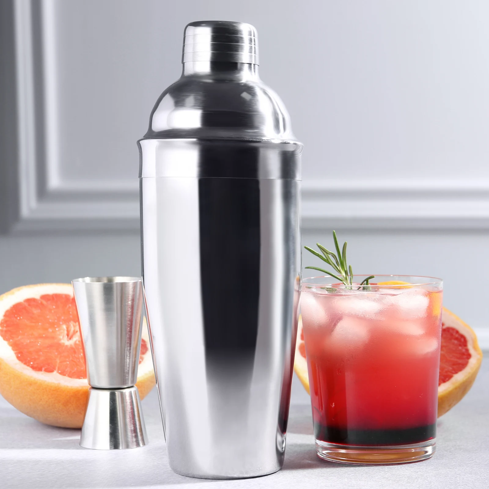 

Stainless Steel Shaker Lid Splash-Proof Cover for Cocktail Juice Milk Tea Bar Use Cocktail Shaker Tumbler Lid