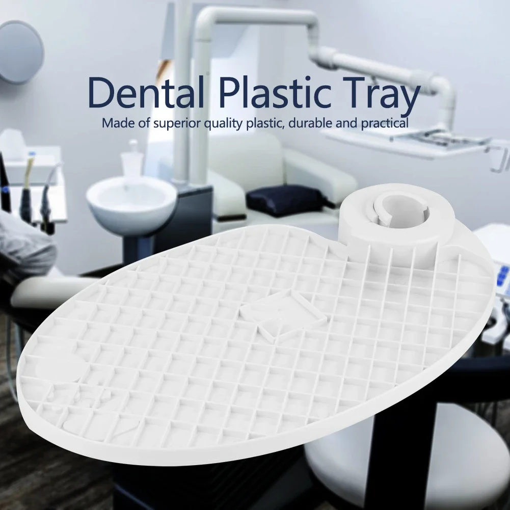 Plastic Dental Chair Scaler Tray Post Mounted Shelf Table-Shaped Tray Dental Chair Accessories Clinic Dental Tools Laboratory