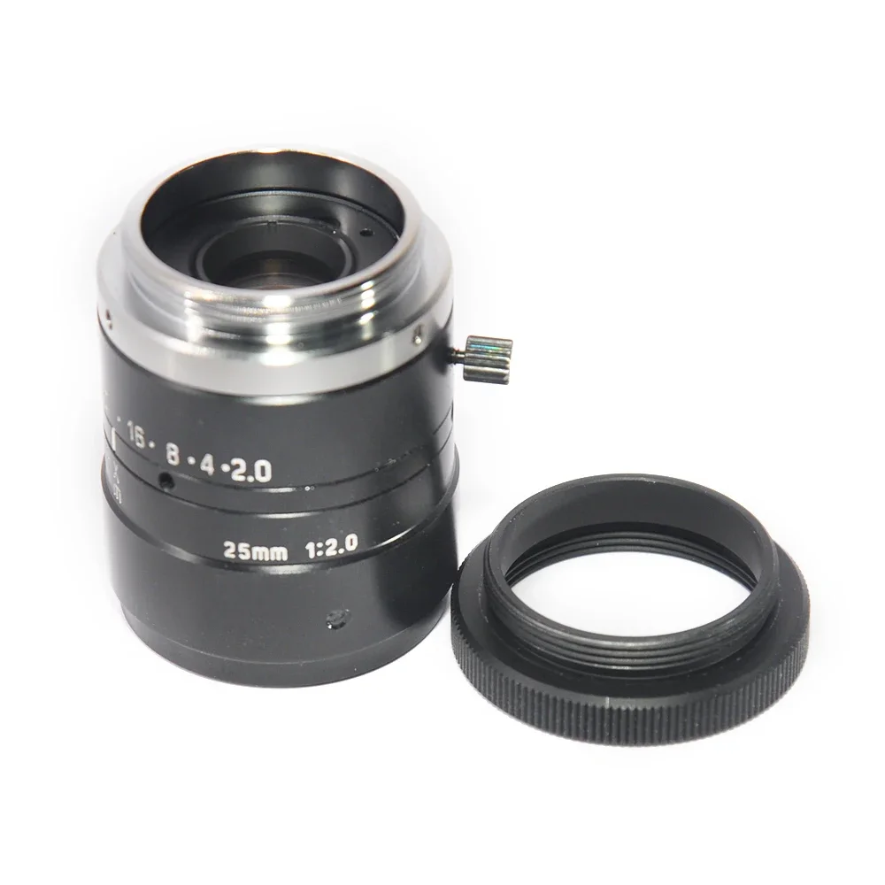 25mm 1: 2.0 c Mouth Lens Manual Aperture Fixed Focus Industrial Lens  Aperture 1 Inch Used Mirror Clean And Scratch-free