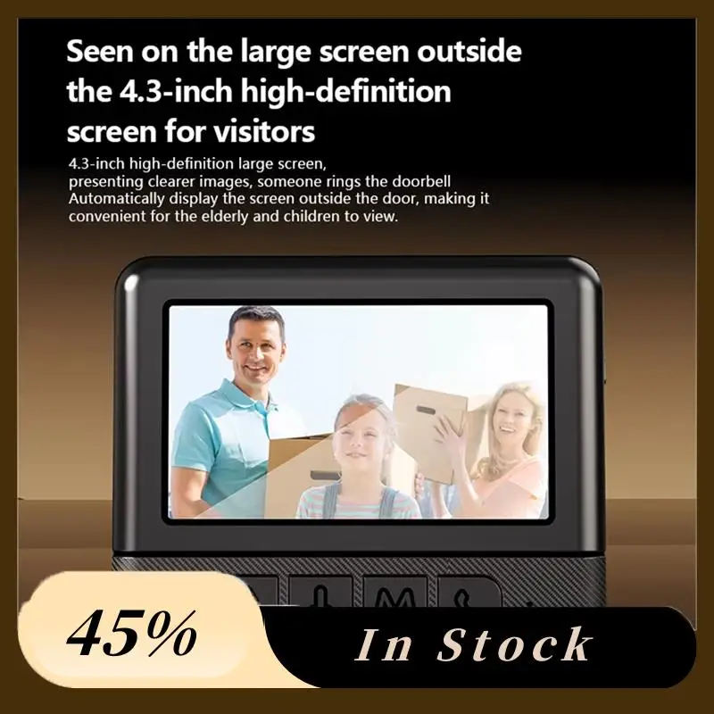 

A60Z Top 4.3-Inch Home Security Smart Doorbell X6 Smart Video Doorbell Infrared Night Vision Smart Doorbell